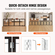 VEVOR Free Standing Dog Gate 32x96,5 ιντσών Ανεξάρτητη πύλη για κατοικίδια πτυσσόμενη καφέ