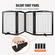 VEVOR Free Standing Dog Gate 32x96,5 ιντσών Ανεξάρτητη πύλη για κατοικίδια πτυσσόμενη καφέ