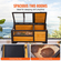 VEVOR Wooden Tortoise House Tortoise Habitat Indoor &amp; Outdoor for Lizards Snakes