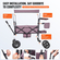 VEVOR Wagon καροτσάκι Push Pull Quad Πτυσσόμενο για 2 παιδιά με σκούρο μωβ κουβούκλιο