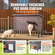 VEVOR Outdoor Cat House Ξύλινο Καταφύγιο Feral Cat με Πτερύγια Πόρτας Οροφής &amp; PVC