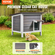VEVOR Outdoor Cat House Ξύλινο Καταφύγιο Feral Cat με Πτερύγια Πόρτας Οροφής &amp; PVC