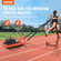 VEVOR Weight Training Pull Sled, Fitness Strength Speed ​​Training Sled with Handle, Steel Power Sled Εξοπλισμός προπόνησης για αθλητική άσκηση και βελτίωση ταχύτητας, κατάλληλο για πιάτο βάρους 1&quot;&amp;2&quot;, πορτοκαλί