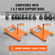 VEVOR Weight Training Pull Sled, Fitness Strength Speed ​​Training Sled, Steel Power Sled Εξοπλισμός προπόνησης για αθλητική άσκηση και βελτίωση ταχύτητας, Κατάλληλο για πιάτο βάρους 1&quot; &amp; 2&quot;, πορτοκαλί