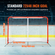 VEVOR Street Hockey Net Σετ Γκολ Χόκεϋ εσωτερικού εξωτερικού χώρου από ατσάλι 72&quot;x48