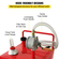 VEVOR 30 Gallon Fuel Caddy, Fuel Storage Tank σε 2 τροχούς, Φορητό Gas Caddy με Manuel Transfer Pump, βενζίνη ντίζελ δοχείο καυσίμου για αυτοκίνητα, χορτοκοπτικά, ATV, σκάφη, Περισσότερα, κόκκινο