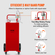 VEVOR Fuel Caddy, 35 γαλόνια, Δεξαμενή αποθήκευσης αερίου σε 4 τροχούς, με αντλία μεταφοράς Manuel, Δοχείο καυσίμου βενζίνης ντίζελ για αυτοκίνητα, χορτοκοπτικά, ATV, σκάφη, Περισσότερα, κόκκινο