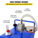 VEVOR 30 Gallon Fuel Caddy, Gas Storage Tank &amp; 4 Wheels, with Manuel Transfer Pump, βενζινοκίνητο δοχείο καυσίμου ντίζελ για αυτοκίνητα, χορτοκοπτικά, ATV, σκάφη, Περισσότερα, μπλε