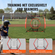 VEVOR 7x7 ft Baseball Softball Practice Net, φορητό δίχτυ προπόνησης μπέιζμπολ για χτύπημα μπαταριών, βοηθήματα προπόνησης με εξοπλισμό μπέιζμπολ backstop με πλαίσιο τόξου, τσάντα μεταφοράς και ζώνη κρούσης