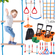 VEVOR 2x60 ft Ninja Warrior Obstacle Course Kids Outdoor Slackline 14 Obstacles