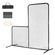 VEVOR L Screen Baseball για Batting Cage, 7x7 ft Baseball Softball Screen Safety, Body Protector Φορητή οθόνη κτύπημα με τσάντα μεταφοράς και πάσσαλοι εδάφους, Heavy Duty Pitching Net for Pitchers Protection
