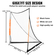 VEVOR Lacrosse Goal, 6&#039; x 6&#039; Lacrosse Net, Φορητό γκολ λακρός με τσάντα μεταφοράς, Fiberglass Rod Backyard Lacrosse Training Equipment, Easy Setup Collegiate Goal, Ιδανικό για προπόνηση ενηλίκων νέων