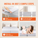 VEVOR Bed Bridge Κιτ σύνδεσης κρεβατιού king size Μεταλλική πόρπη &amp; τσάντα αποθήκευσης 100&quot; L x 24&quot; W