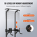 VEVOR Power Tower με πάγκο, ρυθμιζόμενο ύψος 10 επιπέδων Pull Up Stand Dip Station &amp; αποσπώμενο πάγκο, Πολυλειτουργικός εξοπλισμός γυμναστικής για γυμναστήριο στο σπίτι με πλάτη, αγκώνες, 440LBS