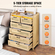 Συρταριέρα VEVOR Rattan Dresser Natural Rattan Closet Dresser 5 Συρτάρια για υπνοδωμάτιο