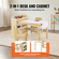 VEVOR Kids Art Table and 2 Chairs Toddler Craft and Play Table with a Combine