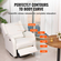 VEVOR Electronic Power Recliner and Swivel Glider, 250 lbs Weight Capacity Swivel Glider Recliner Chair με ρυθμιζόμενη γωνία, πολυεστερική επιφάνεια ανάκλιντρο για σαλόνι, υπνοδωμάτιο, υπόλευκο
