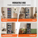 VEVOR Media Storage Cabinet 8 στρωμάτων Ρυθμιζόμενα ράφια DVD 464 CD Espresso