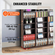 VEVOR Media Storage Cabinet 12 στρωμάτων Ρυθμιζόμενα ράφια DVD 1080 CD Espresso