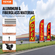 VEVOR Open Flags for Business Advertising Feather Flag Kit Open Look Καλώς ορίσατε