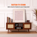 Βάση τηλεόρασης VEVOR Rattan, Ντουλάπι τηλεόρασης Boho για τηλεόραση 55 ιντσών, μοντέρνα βάση τηλεόρασης Mid Century, Κονσόλα τηλεόρασης Rattan με ρυθμιζόμενα ράφια για το σαλόνι, Media Room, Καρυδιά