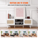Βάση τηλεόρασης VEVOR Rattan για βάση τηλεόρασης Boho 65&quot; με ενσωματωμένη υποδοχή Λευκό