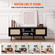 Βάση τηλεόρασης VEVOR Rattan για τηλεόραση Boho 65&quot; με ενσωματωμένη πρίζα μαύρη
