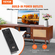 Βάση τηλεόρασης VEVOR Rattan για βάση τηλεόρασης Boho 65&quot; με ενσωματωμένη υποδοχή καρυδιάς