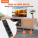 Βάση τηλεόρασης VEVOR Rattan για βάση τηλεόρασης Boho 65&quot; με ενσωματωμένη υποδοχή Oak