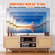 Βάση τηλεόρασης VEVOR Rattan για βάση τηλεόρασης Boho 65&quot; με ενσωματωμένη υποδοχή Oak