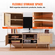 Βάση τηλεόρασης VEVOR Rattan για βάση τηλεόρασης Boho 65&quot; με ενσωματωμένη υποδοχή Oak