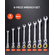 VEVOR Flex-Head Σετ κλειδιών Ratcheting 8 PC Metric 8 mm-17 mm με Roll-up Pouch