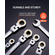 VEVOR Flex-Head Σετ κλειδιών Ratcheting 8 PC Metric 8 mm-17 mm με Roll-up Pouch