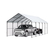 VEVOR 13&#039; x 26&#039; Metal Carport Heavy Duty Υπαίθριο Καταφύγιο Αυτοκινήτων Γκαράζ για Σκάφη