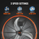 VEVOR Drum Fan 24 Inch High Velocity Industrial Use 3-Speed ​​Timer for Warehouse