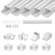 VEVOR Mini Split Line Set Cover 76,2mm W 3110mm L, PVC Διακοσμητικό κάλυμμα γραμμής σωλήνων για κλιματιστικό με 5 ευθείες αγωγούς &amp; πλήρη εξαρτήματα Εύκολη εγκατάσταση, Βάφεται για αντλίες θερμότητας, Λευκό