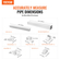VEVOR Mini Split Line Set Cover 76,2mm W 4830mm L, PVC Διακοσμητικό κάλυμμα γραμμής σωλήνων για κλιματιστικό με 4 ευθείες αγωγούς &amp; πλήρη εξαρτήματα Εύκολη εγκατάσταση, Βάφεται για αντλίες θερμότητας, Λευκό