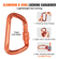 VEVOR 16mm Steel Core Flipline 8ft(2,4m) Arborist Flipline for Fall Protection