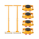 VEVOR Machine Skate 13228 lbs 6T Machinery Skate Dolly με λαβή περιστροφή 360°