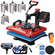 VEVOR Heat Press 12X15 Inch 10 in 1 Heat Pressure 1000W Heat Press Machine with 360° Rotation Swing Away Red Heat Press T-Shirt Machine Sublimation Dual-tube Θέρμανση για στυλό DIY Καπάκια Κούπες και πουκάμισα