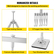 VEVOR 750 mm Dent Pull Lever Bar Kit Αλουμινένιο χάλυβα Dent Tulling 6 Claw Hook