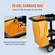 VEVOR Cleaning Cart, 3-ράφι Εμπορικό καρότσι καθαρισμού, χωρητικότητας 200 lbs Πλαστικό καρότσι καθαρισμού, με τσάντα PVC 25 γαλονιών, 47&quot; x 20&quot; x 38,6&quot;, Κίτρινο+Μαύρο