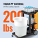 VEVOR Cleaning Cart, 3-ράφι Εμπορικό καλάθι φύλαξης, χωρητικότητας 200 lbs Πλαστικό καρότσι καθαρισμού, με τσάντα και κάλυμμα PVC 25 γαλονιών, 47&quot; x 20&quot; x 38,6&quot;, κίτρινο+μαύρο