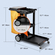 VEVOR Cleaning Cart, 3-ράφι Εμπορικό καλάθι φύλαξης, χωρητικότητας 200 lbs Πλαστικό καρότσι καθαρισμού, με τσάντα και κάλυμμα PVC 25 γαλονιών, 47&quot; x 20&quot; x 38,6&quot;, κίτρινο+μαύρο