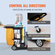 VEVOR Cleaning Cart, 3-ράφι Εμπορικό καλάθι φύλαξης, χωρητικότητας 200 lbs Πλαστικό καρότσι καθαρισμού, με τσάντα και κάλυμμα PVC 25 γαλονιών, 47&quot; x 20&quot; x 38,6&quot;, κίτρινο+μαύρο