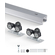 VEVOR Pocket Door Track Kit 6 ft Heavy Duty Pocket Door Hardware Kit 3 Wheels