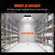 VEVOR 4 Pack LED Φωτιστικά κουβούκλιο 80W 8800LM 5000K φως ημέρας Φωτισμός εξωτερικού θόλου