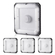 VEVOR 4 Pack LED Φωτιστικά κουβούκλιο 80W 8800LM 5000K φως ημέρας Φωτισμός εξωτερικού θόλου