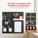 VEVOR Κιτ συνδυασμού Pegboard 11 x 11&quot; Plastic Pegboard 4 πάνελ για το σπίτι μαύρο