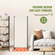 VEVOR Room Divider 3-Panel Πτυσσόμενη οθόνη Privacy Fabric partition Office Λευκό